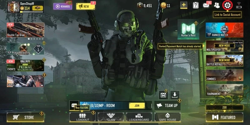 مراحل اتصال اکانت کالاف دیوتی موبایل به اکتیویژن